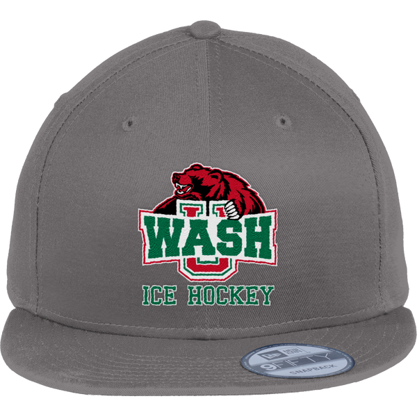 Wash U New Era Flat Bill Snapback Cap